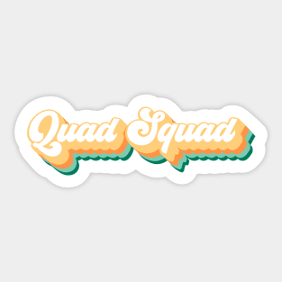 Quad Squad Groovy 70s Vibes Skater Sticker